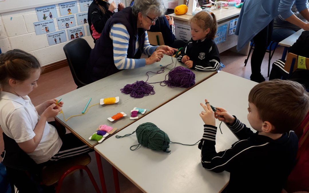 Knitting Classes with Parents and Grandparents