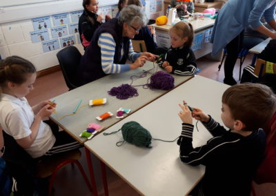 Knitting Classes with Parents and Grandparents