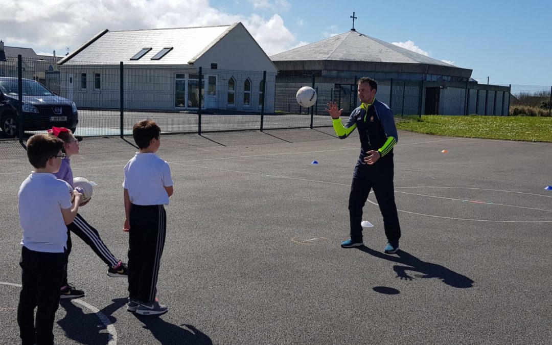 Football training with our county star